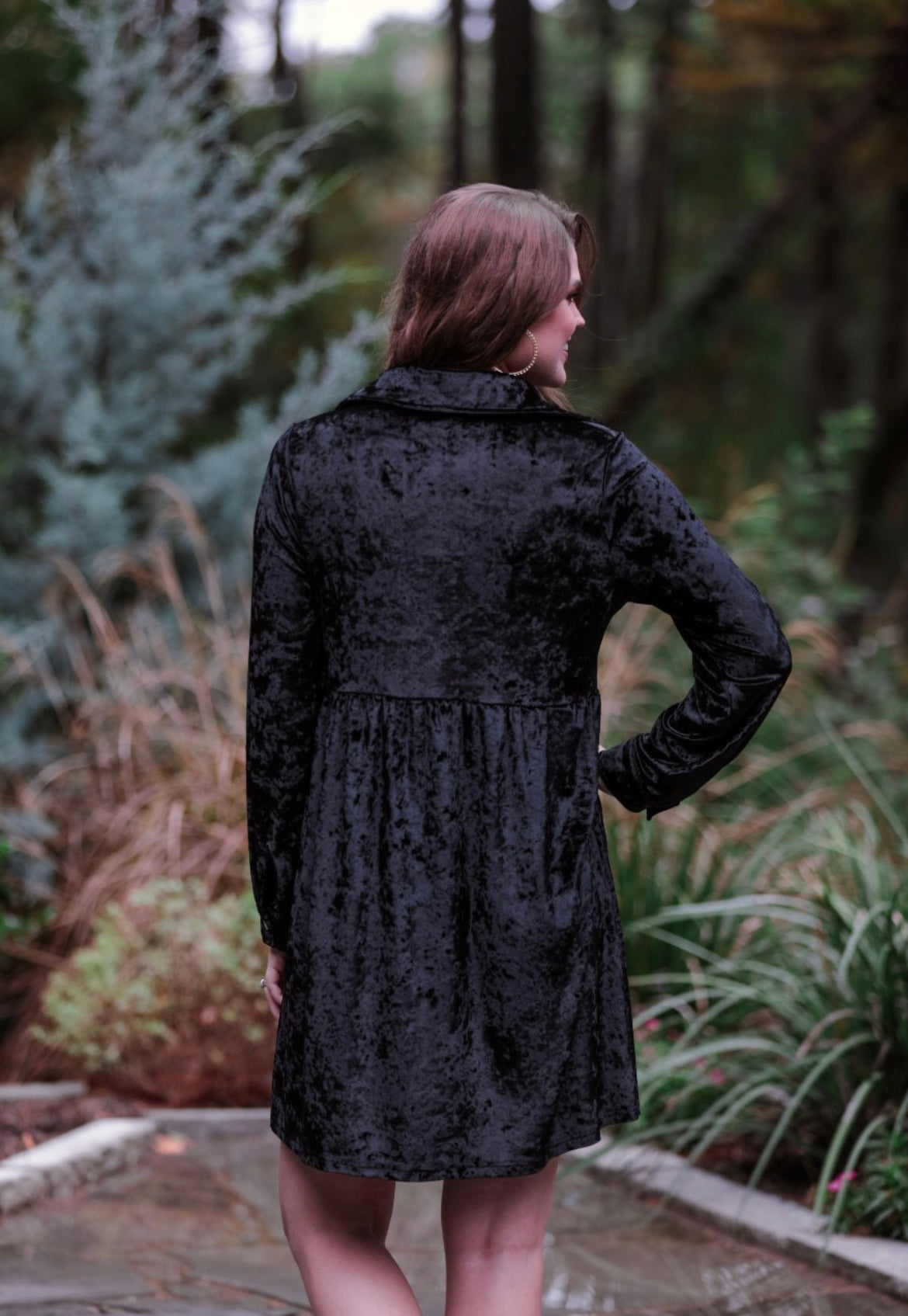 Black Velvet Holiday Vibe Dress